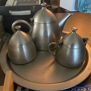 90’s pewter coffee set